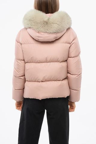 Down MARYLIN Jacket with Removable Fur Hood