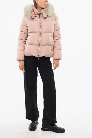 Down MARYLIN Jacket with Removable Fur Hood