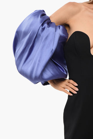 Strapless KARINA Maxi Dress with Removable Puff Sleeve
