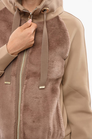 RESORT Stehkragen-Sweatshirt mit Vorderteil aus Kunstpelz