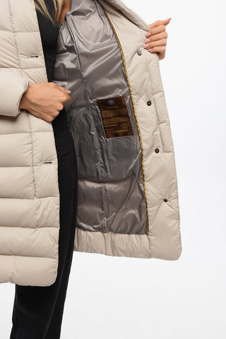 Quilted Puffer VETIVER with Removable Fur Collar