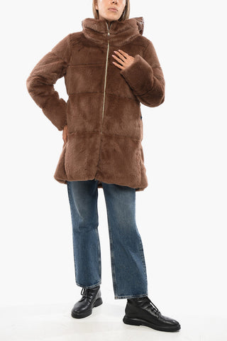 Eco-fur Coat with Quilted Lining