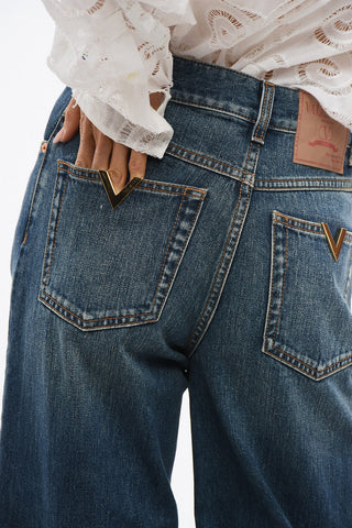 Regular Fit Jeans with Acid Wash Effect Hem