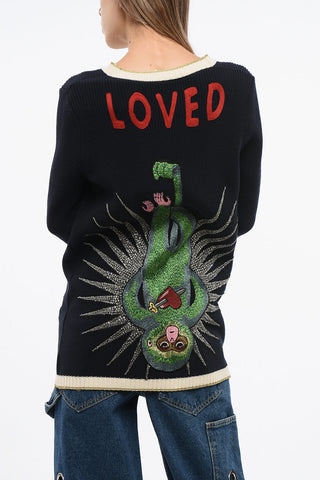 Maxi-Cardigan Aus Baumwolle Mit Lurex-Details