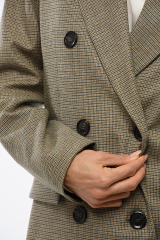 Maxi Blazer a Doppiopetto in Flanella