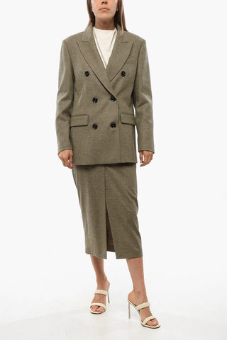 Maxi Blazer a Doppiopetto in Flanella