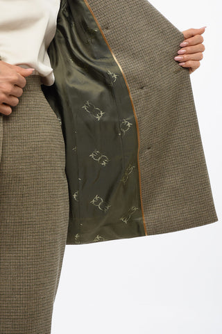 Maxi Blazer a Doppiopetto in Flanella