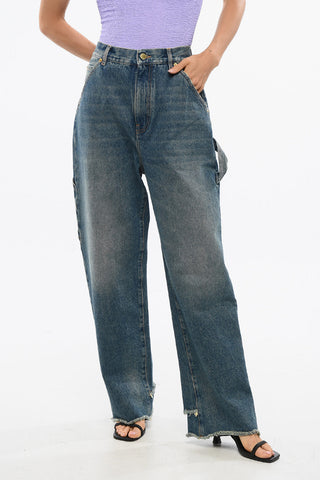 Carpenter-Jeans LISA Loose-Fit mit fransigem Saum 24cm