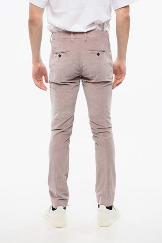 Hose MANTOVA aus geripptem Velours mit 4 Taschen