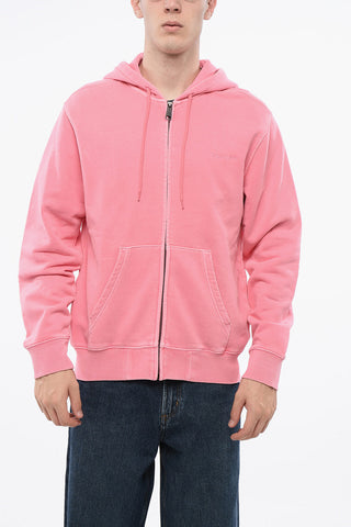 Brushed Cotton DUSTER SCRIPT Sweatshirt with Zip Closure