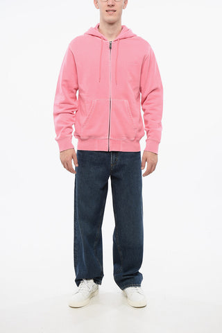 Brushed Cotton DUSTER SCRIPT Sweatshirt with Zip Closure