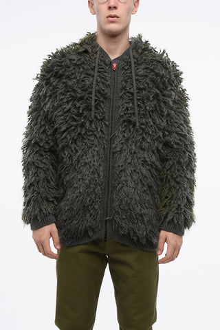 Faux Fur UNISEX K-WHITMAN Long Jacket with Zip Closure