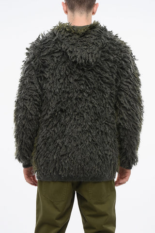Faux Fur UNISEX K-WHITMAN Long Jacket with Zip Closure