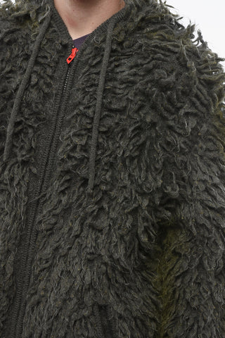 Faux Fur UNISEX K-WHITMAN Long Jacket with Zip Closure