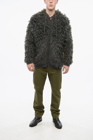 Faux Fur UNISEX K-WHITMAN Long Jacket with Zip Closure