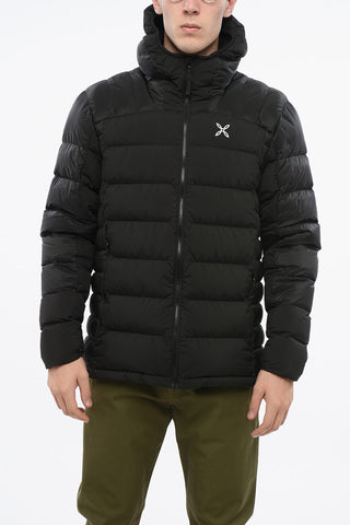 Solid Color Rip Stop Checked Quilted Down Jacket