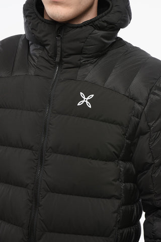 Solid Color Rip Stop Checked Quilted Down Jacket