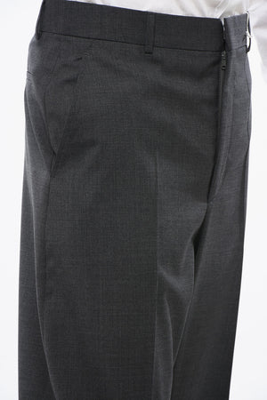 Virgin Wool Straight-Leg Trousers
