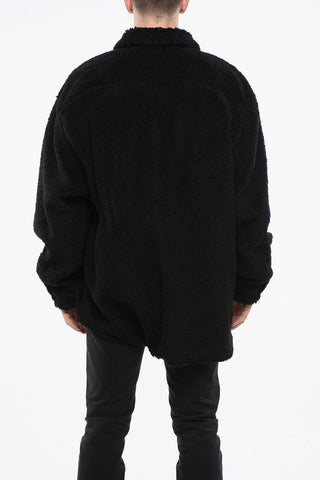 MM1 MM10 Cappotto in Ecopelliccia a Tinta Unita