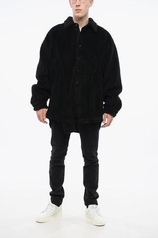 MM1 MM10 Cappotto in Ecopelliccia a Tinta Unita