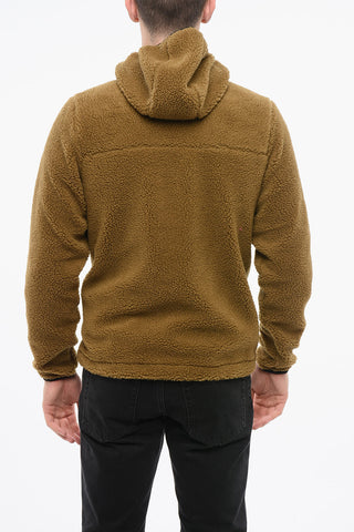 Two-Tone Sherpa Jacket with Hood