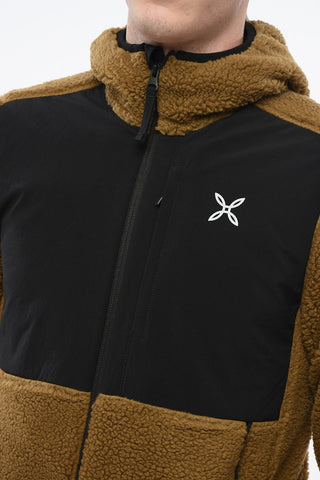 Two-Tone Sherpa Jacket with Hood