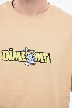 Cotton Crewneck T-Shirt with Front Logo