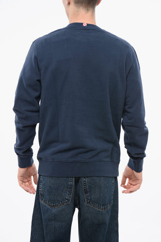 Brushed Cotton SPORT CLUB Crew-neck Sweatshirt with Printed Logo