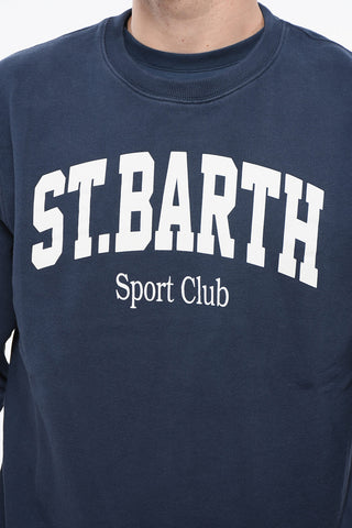 Brushed Cotton SPORT CLUB Crew-neck Sweatshirt with Printed Logo