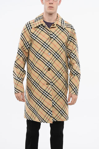 Reversible Cotton Gabardine Coat with Iconic Motif