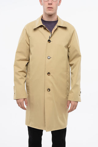 Reversible Cotton Gabardine Coat with Iconic Motif