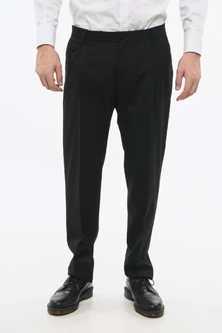 Double-Pleated Virgin Wool Pants