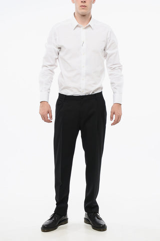 Double-Pleated Virgin Wool Pants