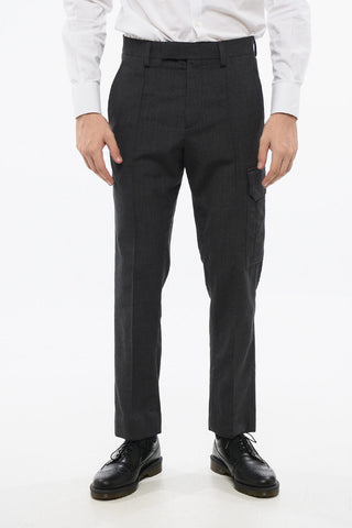 Single Pleat Virgin Wool Cargo Pants