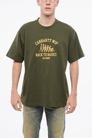 T-Shirt Girocollo BACK TO BASIC in Cotone Organico Stampata