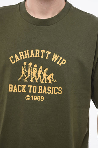 T-Shirt Girocollo BACK TO BASIC in Cotone Organico Stampata