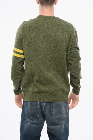 PEANUTS Embroidered Wool Blend GLAMPING Crew-neck Sweater