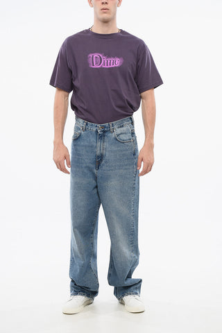 Wide Leg Jeans with Logoed-Button 27cm