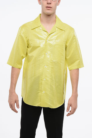 Camicia in Seta e Nylon a Maniche Corte con Taschino