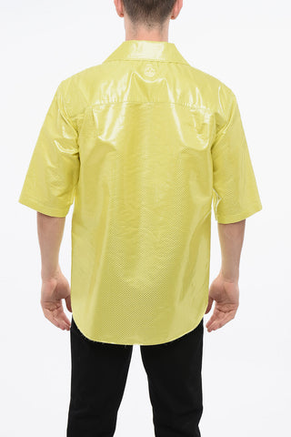 Camicia in Seta e Nylon a Maniche Corte con Taschino