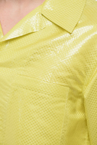 Camicia in Seta e Nylon a Maniche Corte con Taschino