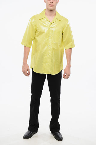 Camicia in Seta e Nylon a Maniche Corte con Taschino