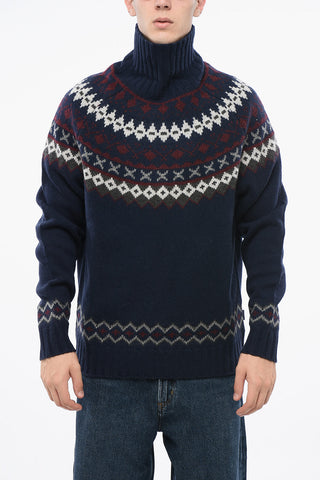 Maglia ROOSE FAIR ISLE in Lana a Collo Alto