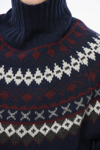 Turtleneck Wool ROOSE FAIR ISLE Sweater