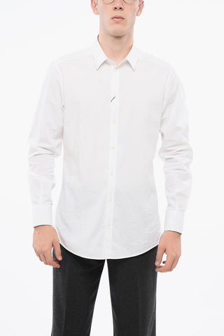 GOLD Spread Collar Stretch Cotton Shirt
