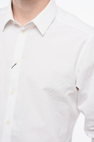 GOLD Spread Collar Stretch Cotton Shirt