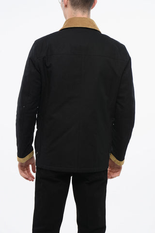 ARCHIVE Padded Jacket with Suede Details and 4 Hook Closure