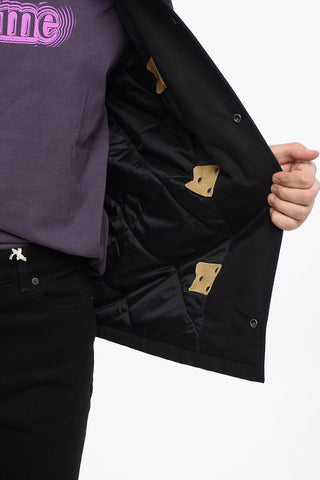ARCHIVE Padded Jacket with Suede Details and 4 Hook Closure