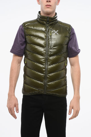 Leichte Daunenjacke HELIOS ärmellos kariert aus Ripstop