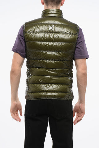 Leichte Daunenjacke HELIOS ärmellos kariert aus Ripstop